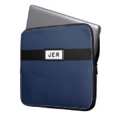 Moderne Mit Monogramm Vorstellungen für Männer Bla Laptopschutzhülle (Vorderseite Links)
