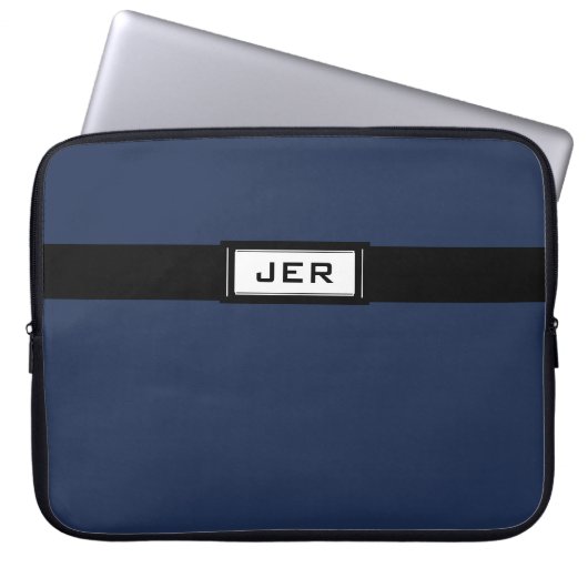 Moderne Mit Monogramm Vorstellungen für Männer Bla Laptopschutzhülle (Vorderseite)