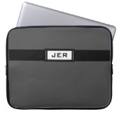 Moderne Mit Monogramm Vorstellungen von Männern Gr Laptopschutzhülle (Vorderseite)