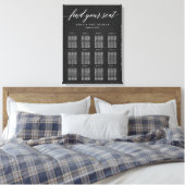 Moderne, mit Schriftzeichen überzogene Canvas Leinwanddruck (Insitu (Schlafzimmer))