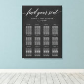 Moderne, mit Schriftzeichen überzogene Canvas Leinwanddruck (Insitu (Holzboden))