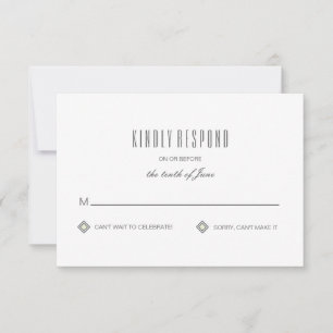 Moderne mit Ziegeln gedeckte Muster-Wartekarte RSVP Karte