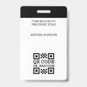 Moderne Mitarbeiter Business ID Security Black Ausweis (Rückseite)