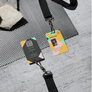 Moderne Mitarbeiter-Foto-ID Firmen-Sicherheits-QR Ausweis
