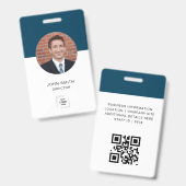 Moderne Mitarbeiter-Foto-Profil-Identität Ausweis (Vorder- & Rückseite)