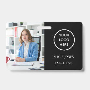 Moderne Mitarbeiter-ID-Karte der Black ID Card Com Ausweis