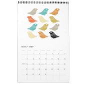 Moderne Mitte 3. Original Art Retro Kalender (Mär 2027)