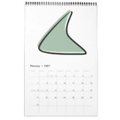 Moderne Mitte 3. Original Art Retro Kalender (Feb 2027)