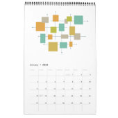 Moderne Mitte 3. Original Art Retro Kalender (Jan 2026)