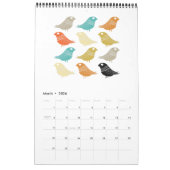 Moderne Mitte 3. Original Art Retro Kalender (Mär 2026)