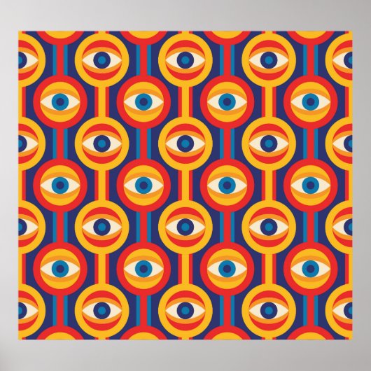 Moderne Mitte des Jahrhunderts: abstrakt geometris Poster (Vorne)