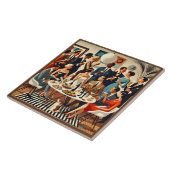 Moderne Mitte des Jahrhunderts Die Martini-Intelle Fliese (Seite)