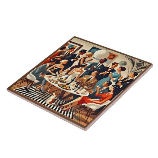 Moderne Mitte des Jahrhunderts Die Martini-Intelle Fliese (Seite)