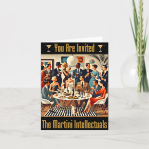 Moderne Mitte des Jahrhunderts Die Martini-Intelle Karte