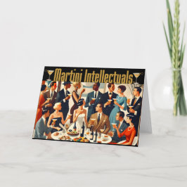 Moderne Mitte des Jahrhunderts Die Martini-Intelle Karte