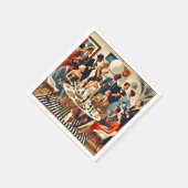 Moderne Mitte des Jahrhunderts Die Martini-Intelle Serviette (Ecke)