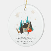 Moderne Mitte des Jahrhunderts | Erste Weihnachts- Keramik Ornament (Links)