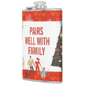 Moderne Mitte des Jahrhunderts | Funny Christmas H Flachmann (Links)