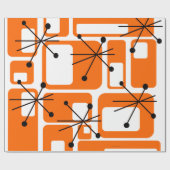 Moderne Mitte des Jahrhunderts Geschenkpapier (Flach)