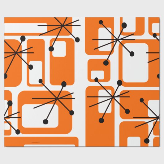 Moderne Mitte des Jahrhunderts Geschenkpapier (Saum)