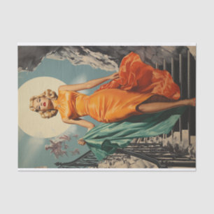 Moderne Mitte des Jahrhunderts Seidenpapier