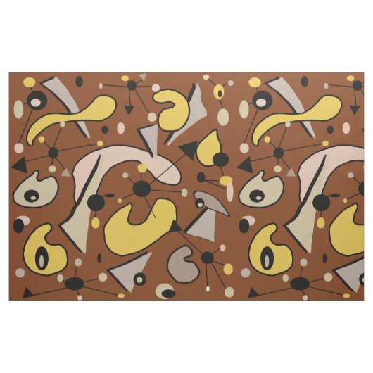 Moderne Mitte Jahrhundert Bio Formen Stoff (Fat Quarter (45,7 x 55,9 cm))