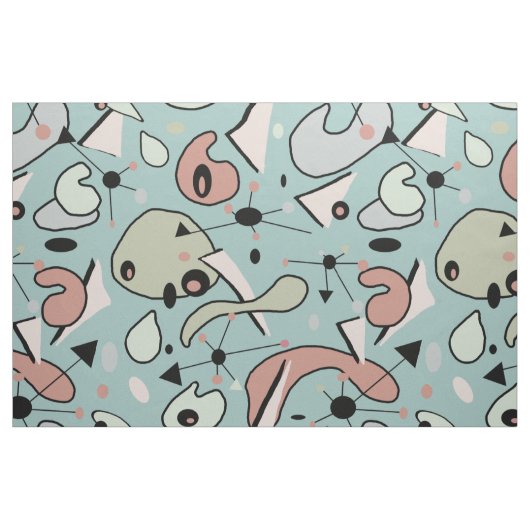 Moderne Mitte Jahrhundert Bio Formen Stoff (Fat Quarter (45,7 x 55,9 cm))
