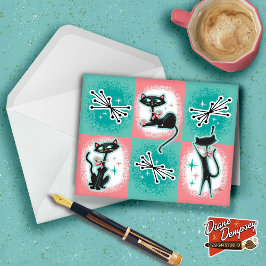 Moderne Mitteilungskarten der Katzen Mitte des Jah