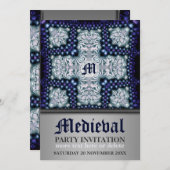 Moderne mittelalterliche Themenfeier Einladung (Vorne/Hinten)