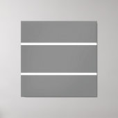 Moderne, mittelgraue, waagerechte Streifen Leinwanddruck (Vorderseite)