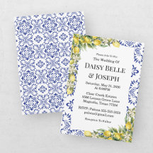 Moderne Mittelmeer-Limonenblaue Mosaik-Hochzeit