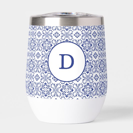 Moderne Mittelmeerblaue Mosaik-Hochzeit (Vorderseite)
