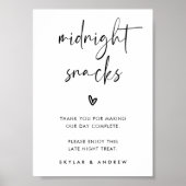 Moderne Mitternacht Snacks Leckerei Bag Dessert Ba Poster (Vorne)