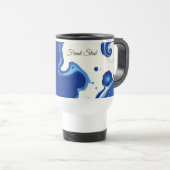 Moderne Mitternachts-Indigo-Blau-Tinte-Waschbenutz Reisebecher (VorderseiteRechts)
