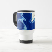 Moderne Mitternachts-Indigo-Blau-Tinte-Waschbenutz Reisebecher (Vorderseite Links)