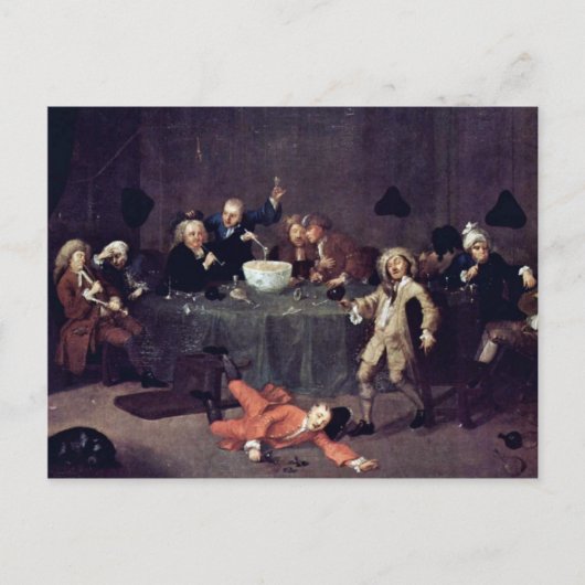 Moderne Mitternachtskonversation von Hogarth Willi Postkarte (Vorderseite)