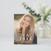 Moderne Mix Abschluss Ankündigung Postkarte (Stehend Vorderseite)