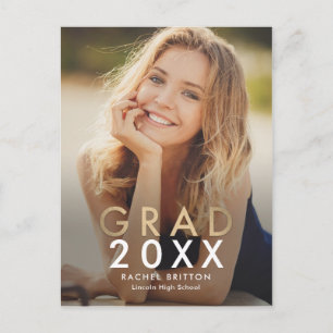 Moderne Mix Abschluss Ankündigung Postkarte