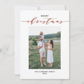 Moderne Mix Typografie Red Merry Weihnachten Foto (Vorderseite)