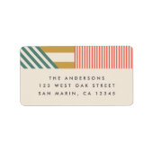 Moderne Mixed Stripes Holiday Rücksendeadresse Adressaufkleber (Vorne)