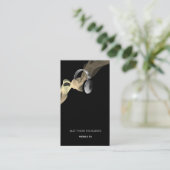 Moderne mobile DJ Black Gold Kopfhörer Visitenkarte (Stehend Vorderseite)