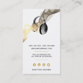 Moderne mobile DJ Black Gold Kopfhörer Visitenkarte (Rückseite)