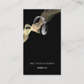 Moderne mobile DJ Black Gold Kopfhörer Visitenkarte (Vorderseite)