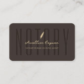 Moderne Mobile Notarin Quill Espresso Visitenkarte (Vorderseite)