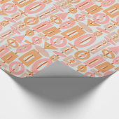 Moderne Mobilheime Rosa Orange Geschenkpapier (Ecke)