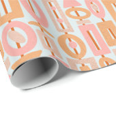 Moderne Mobilheime Rosa Orange Geschenkpapier (Rolleneckpunkt)