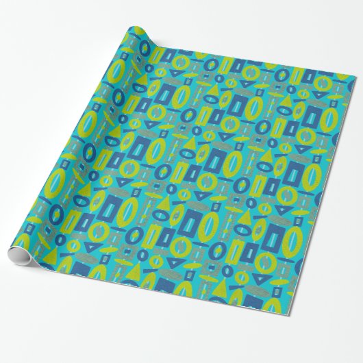 Moderne Mobiltechnologie Blues & Bright Geschenkpapier (Ungerollt)