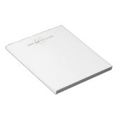 Moderne Mocha-Braun-Schrift-Monogramm Notizblock (angewinkelt)