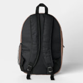Moderne Mocha-Mousse-Tasche mit individuellem Mono Bedruckter Rucksack (Rückseite)