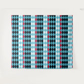 Moderne Mod Retro-Diamanten Harlequin 2 Wandteppich (Vorderseite (Horizontal))